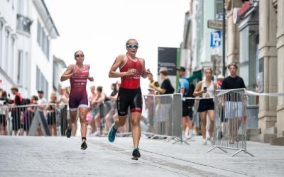 Kölner Triathletin beim Laufen