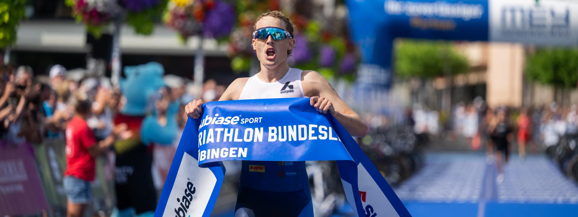 Valentin Wernz beim Zieleinlauf 