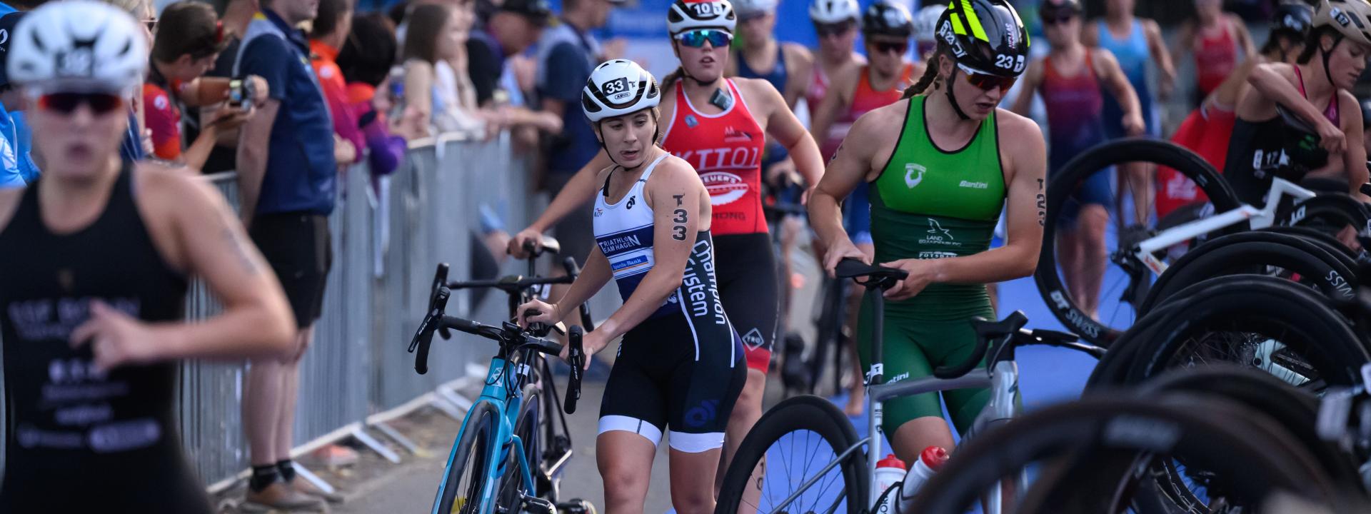 Wechselzone beim Triathlon