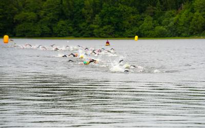 Schwimmer im Freiwasser