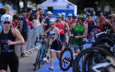 Wechselzone beim Triathlon